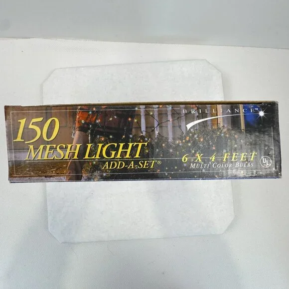 Vintage 150 Mesh Light Add-A-Set Multicolor 6x4 Ft Indoor Outdoor Brilliance NEW - Picture 8 of 9